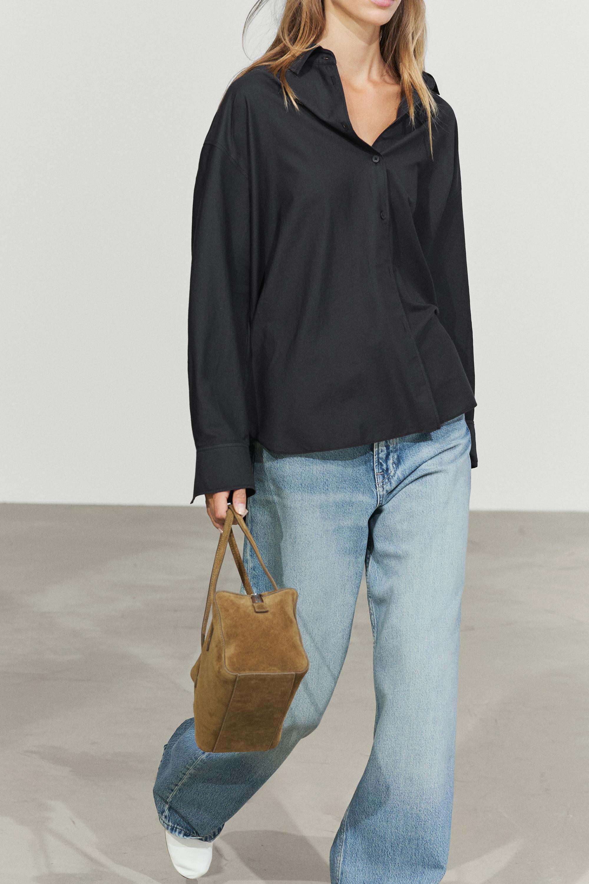 Flowing cotton-silk shirt